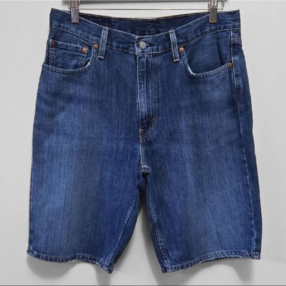 Levi's Men's 469 Loose Fit Jean Shorts 90s Size 33 Ling‎ Inseam 12" Medium Wash - Picture 2 of 15